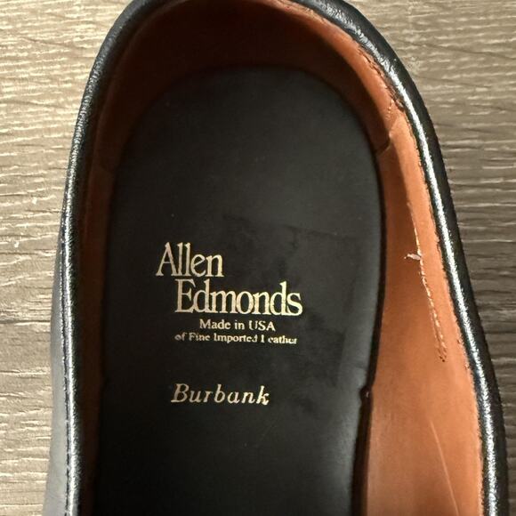 Allen Edmonds Burbank Shoes Mens Size 10 EEE Black Horsebit Loafers Leather USA - Picture 4 of 8